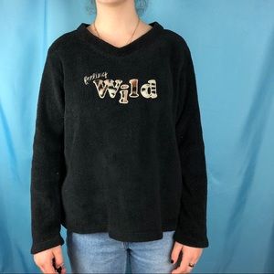 Fuzzy soft feeling wild cheetah print sweater